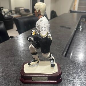 Hockey Player Figurine with Black and White Uniform